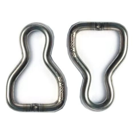 Anneau T soudé inox pour sangle 25mm – Lot de 2 pièces – Résistant pour fixation bâches piscine – Dimensions 52x35mm – Poolco