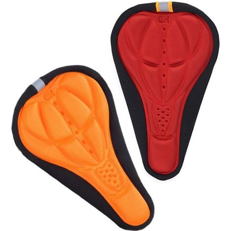 2PCS Silicone Coussin de Selle pour Vélo, Housse Selle VéLO Confortable Confort 3D, Confort Doux Coussin Creux Protection, Gel Silicone Super Respirant Housse Gel Selle pour Hommes et Femmes (1/4)