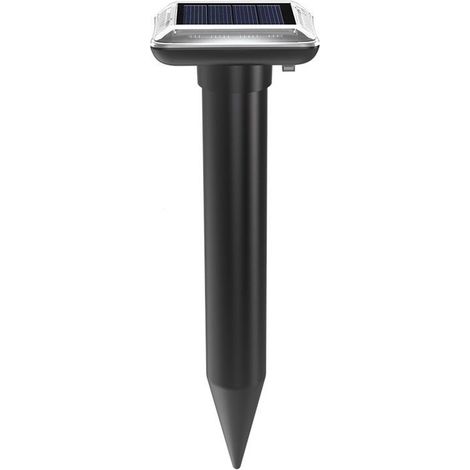 Répulsif solaire à ultrasons contre les taupes, vainqueur du test, lot de 4, étanche IP66, pour lutter contre les campagnols et les écureuils terrestres dans la pelouse. (1/5)