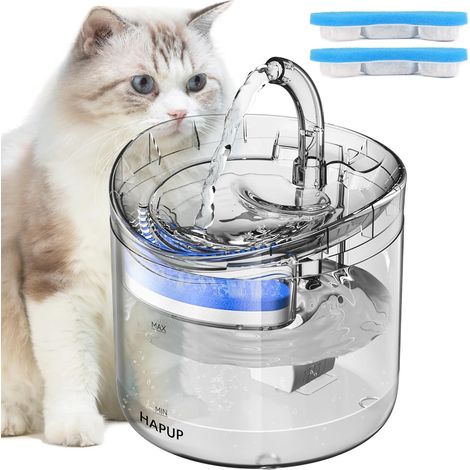 Automatique 1,8L Fontaines à Eau pour Chats Chiot Animaux avec 2 Modes d'eau Intelligents 2 Filtre Charbon 1 Pompe USB Silencieuse (1/3)