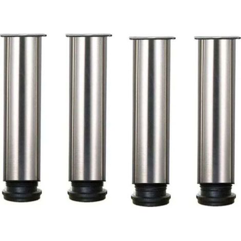 Pied de meuble-Lot de 4 Pieds de meubles de hauteur réglable en acier inoxydable pour canapé table armoires - 25cm - 25cm -INHHUB (1/4)