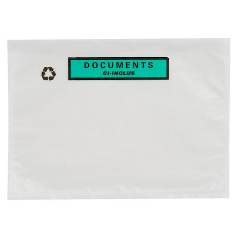 Pochette adhésive porte-document 'documents ci-inclus' 228 x 165 mm - Boîte de 250 - Maxiburo (1/2)