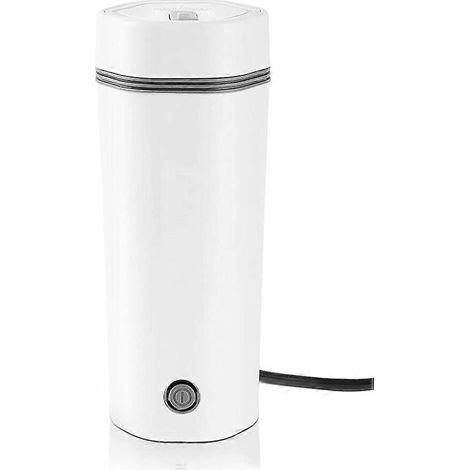 Bouilloire électrique blanche portable pour les voyages - Petite bouilloire électrique thermos/tasse/bouteille chauffante - Théière individuelle - Eau chaude bouillante rapide (1/5)