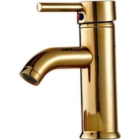 Grifo lavabo monomando, Dorado (1/3)