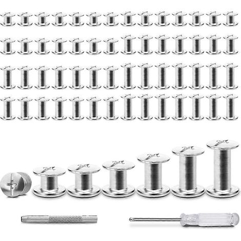 120 jeux de vis de reliure à rivets en cuir - Quincaillerie de fixation C-- (1/5)