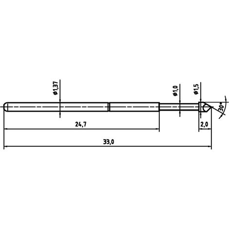 PTR Hartmann 1025/E-H-1.5N-AU-1.5 Präzisionsprüfstift