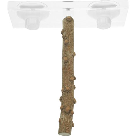 Perchoirs pour oiseaux, support pour perroquet, perchoir en bois avec ventouse, perchoir de bain pour perruche, support pour cage, accessoires pour perruches (1/5)