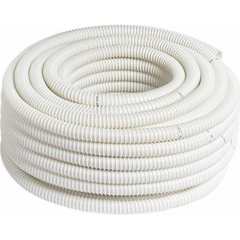 Tubo scarico condensa spiralato da 16/20mm colore bianco - 2mt