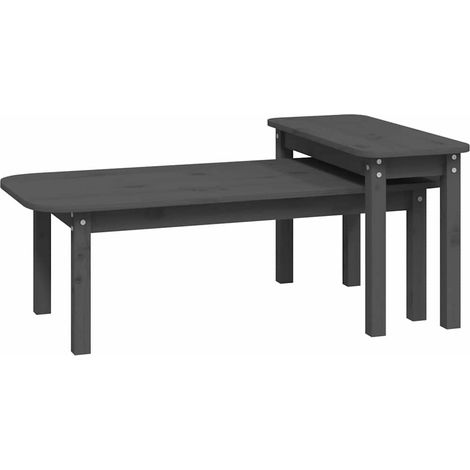 Maison Exclusive - Juego de mesas de centro 2 piezas madera maciz (1/5)