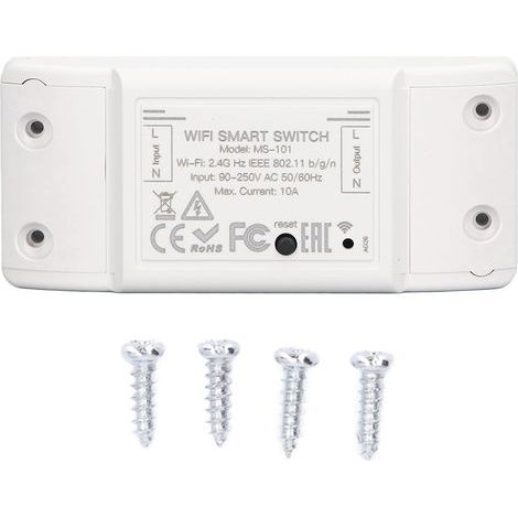 WLAN-Schaltmodul, unterstützt Sprachsteuerung und Ein-/Ausschaltsynchronisation von Smart-Geräten über die Tuya-App, 220 W, 10 A, 90–250 V (1/5)