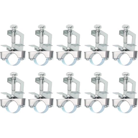 10Pcs Attache de Conduit Collier de Serrage avec Pince de Poutre Adaptée pour Tuyau de 1" (25mm) Support de Support de Câble pour Poutre en I, Conduit, Tuyau, Câble (1/5)