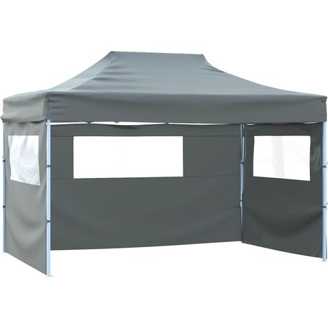 vidaXL Party Tent Folding Anthracite 280 x410 x 315 cm Oxford Fabric