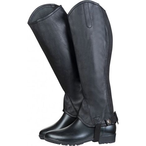 S 32, Noir 9100: Guêtres modèle Elastic Simili cuir uni avec élastique (1/5)