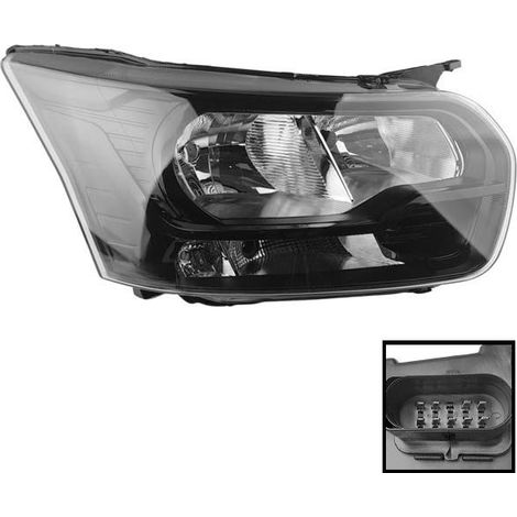 Faro derecho Ford Transit V363 2014+, con espejo negro BK31-13W029-BF