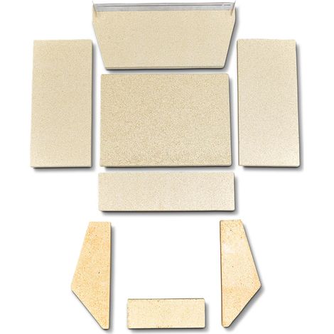 Habillage de foyer pour poêles à cheminée Vista 1 de Attika - vermiculite - 8 pièces