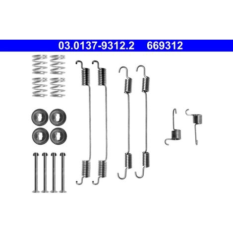 Kit d'accessoires, mâchoire de frein ATE 03.0137-9312.2 DACIA 44 02 653 41R