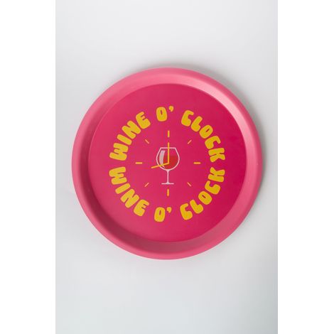 Vassoio Wine O'Clock D 34,8 cm Rosa Giallo Blogo