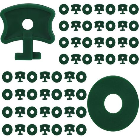 Lotto di 100 morsetti girevoli per serra accessori, serra, clip di fissaggio in plastica e rondelle, morsetti, angolo di estensione per la sicurezza (1/5)