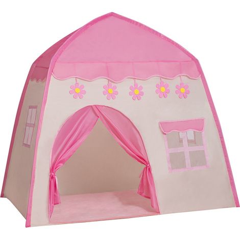Kinderspielzelt, Prinzessinnenschloss-Tipi, Kinderspielhaus, ideales Geschenk für Jungen und Mädchen (puderfarben)