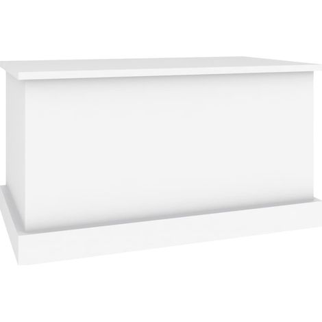 Boîte de rangement blanc 70x40x38 bois d'ingénierie (1/5)