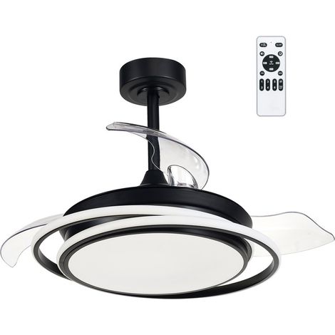 Ventilatore da soffitto Antila mini LED nero 45w 4000 lm cct (1/5)