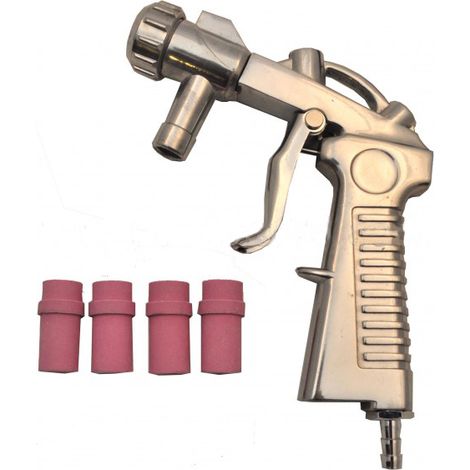 Varan Motors - NESB-14-1 Pistola di sabbiatura + 4 ugelli per cabina di sabbiatura e sabbiatrice portatile