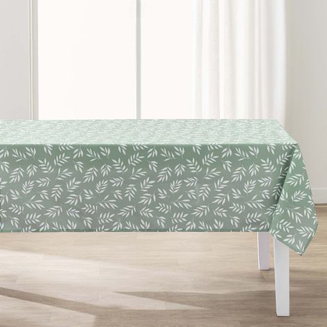 Nappe Antitache Imprimé "Milova" 145x240cm Vert Sauge (1/3)
