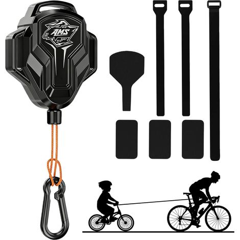 Corde de Remorquage Pour Vélo, Corde de Remorquage de Velo 2,5 M Retractable Elastique Barre Traction Velo Enfant Systeme de Traction Bicyclette pour Enfants et Adultes Mtb Vtt Usage Familial (1/5)