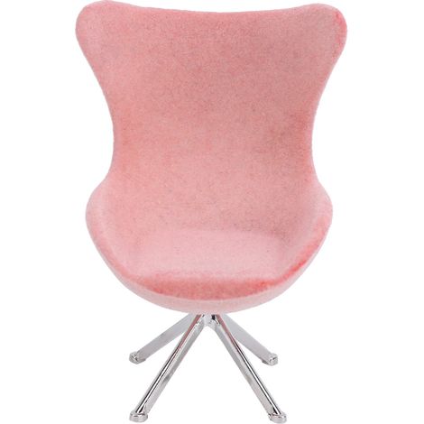 Chaise miniature, canapé miniature floqué, modèle de meuble décoratif, échelle 1:12, accessoire pour maison de poupée, rose (1/5)