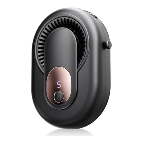 Mini-Handventilatoren, tragbarer Hals-Hängelüfter, Wimpern-/Desktop-/Clip-On/Taillenventilator, USB wiederaufladbar, 5 Geschwindigkeiten verstellbar, starker Luftstrom, 3500 mA für Schreibtisch (1/5)