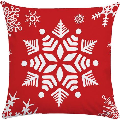 Housse Coussin Noël 45 x 45 cm, Peluche Ultra Douce, Canapé Chambre Voiture, Sans Coussin, Anti-Plis