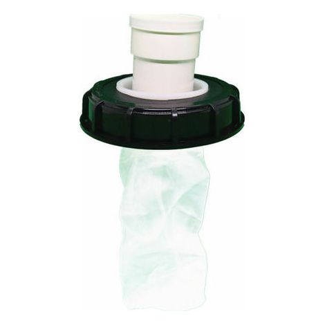 Ahlsen IBC-Ton-Fass-Zubehör, Ton-Fass-Kunststoffabdeckung 163 mm mit Filter, Ton-Fass-Oberabdeckung, Ton-Fass-Filter (gerader Kopf) (1/3)