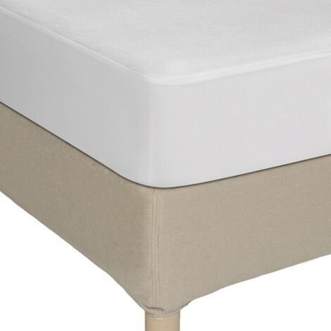 Protège matelas imperméable 160 x 200 cm – Bonnet extensible jusqu'à 25 cm – Dessus éponge 80% coton – Protection contre acariens et humidité – Univers Decor (1/4)