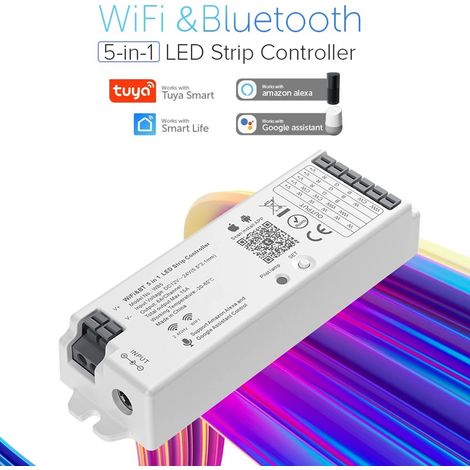 Tuya Controller LED Universale 5in1 Smart WiFi e Bluetooth (1/5)