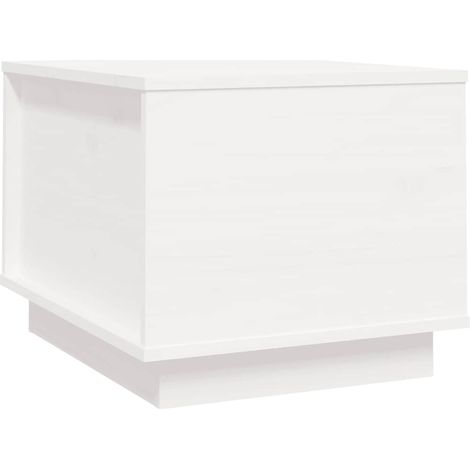 Maison Exclusive - Couchtisch Weiß 40x50x35 cm Massivholz Kiefer