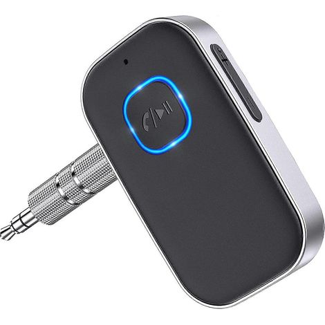Récepteur Bluetooth 5.0 pour voiture, adaptateur Bluetooth AUX avec prise jack 3,5 mm et réduction de bruit sans fil pour autoradio/chaîne hi-fi domestique (1/5)