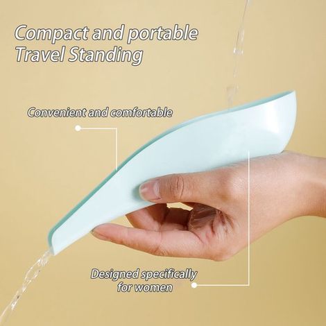 Dieses wiederverwendbare Urinal wurde speziell für Frauen entwickelt und besteht aus hautfreundlichem Material mit glatten gratfreien Kanten Es (1/4)
