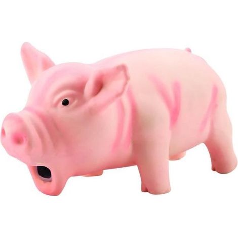 Cochon en latex à mâcher FUROKOY, rose, 16 x 8 x 8 cm, non toxique (1/4)