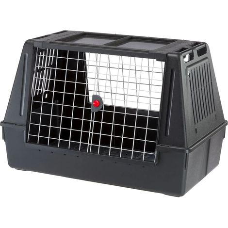 Ferplast Atlas Car 100 Scenic Hundetransportbox schwarz robust (1/5)