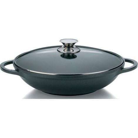 Wok Kela Kerros 15157 avec couvercle 32 cm 4 L aluminium moulé antiadhésif