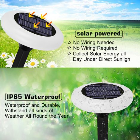 10 RGB-LEDs mit Farbverlauf, zum Einstecken in den Boden, für Terrasse, Garten oder Rasen.
