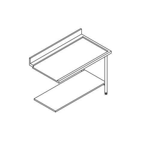 Table Entrée et Sortie pour Lave-Vaisselle à Capot - Accrochage à Droite - L 1200 mm - Elettrobar