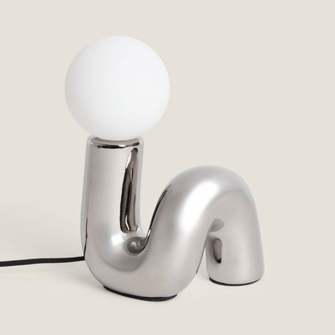 Lampe à Poser Céramique Arlo S Argent