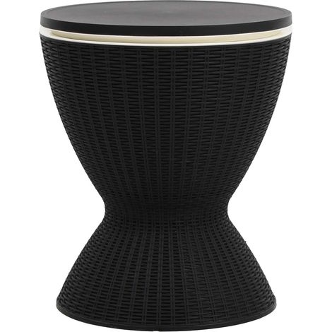 Maison Exclusive - Table à glacière 3 en 1 noir polypropylène (1/5)