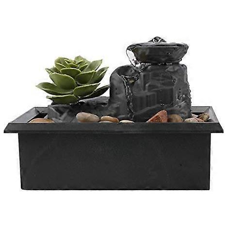 Guirlande lumineuse décorative en pierre avec LED intégrée pour table basse, noire, taille unique, idéale pour la décoration intérieure.