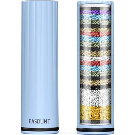 Lot de 2 filtres de douche 20 étapes, adoucisseur d'eau, anti-chlore et métaux lourds (1/5)