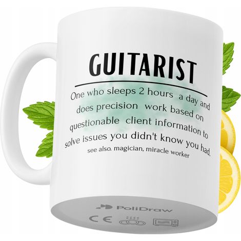 Lustige Kaffee- oder Teetasse für Gitarristen mit witzigem Textdesign – ideal für Geburtstage, Namenstage, Feiertage und besondere Anlässe. Hochwertige Tasse für Zuhause, Büro und Arbeit. Farbe: Weiß,