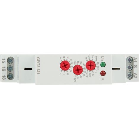 Relais temporisé multifonctionnel miniature sur rail GRT8-M1 AC/DC 12V240V (1/5)