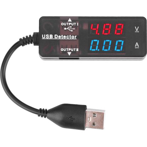 YB26VA Détecteur USB à double affichage Voltmètre Ampèremètre Testeur de capacité de batterie Bicolore (1/5)