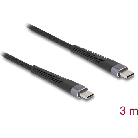 Delock Cable USB 2.0 USB Type-Câ¢ macho a macho con protecciÃ³n de flexiÃ³n extendida 60 W 3 m